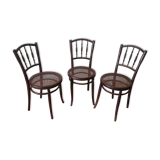 Old curved wooden bistro chairs