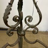 Art Deco wrought iron floor lamp base from the 1940s