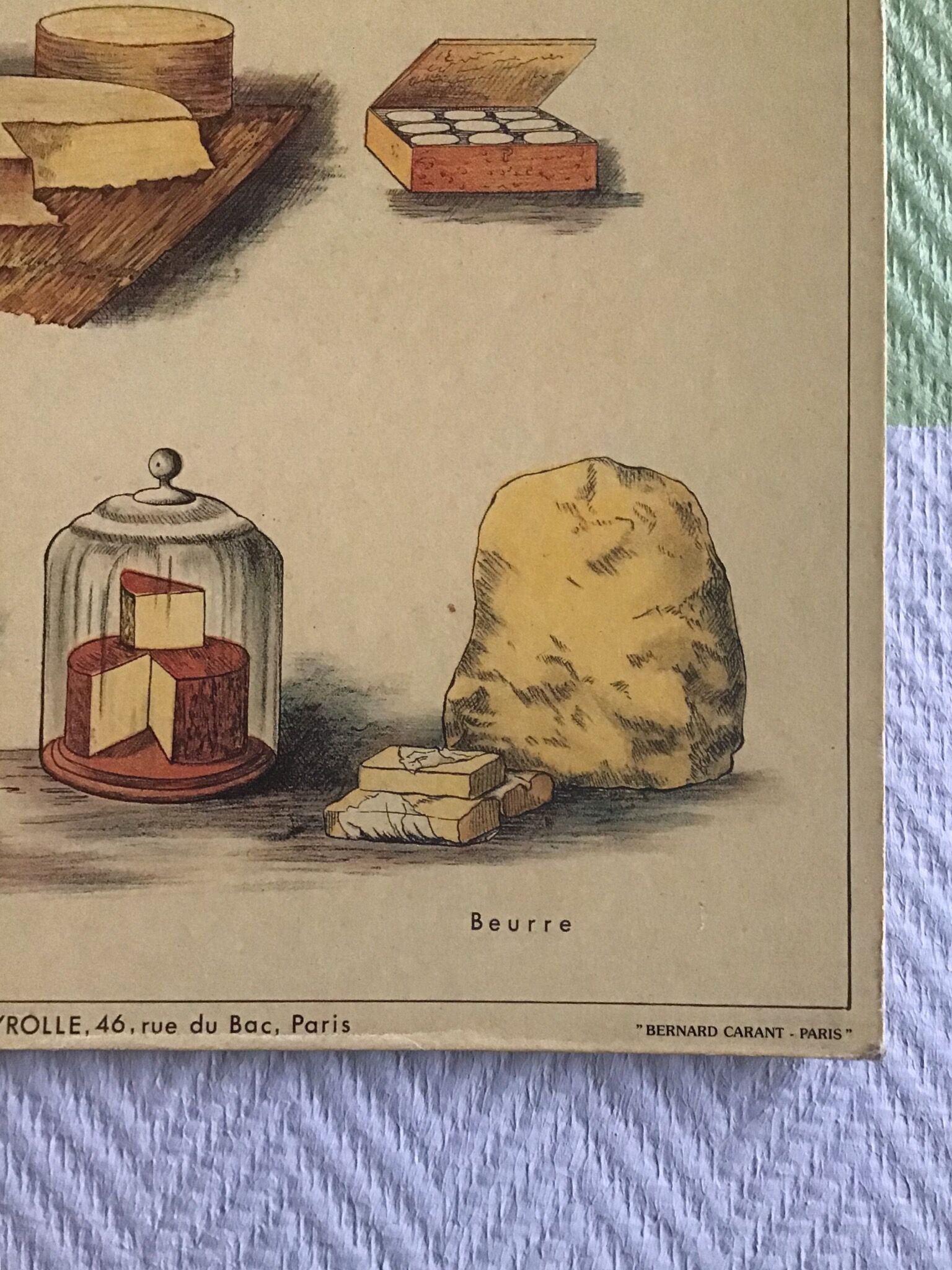 Educational poster milk, 80s