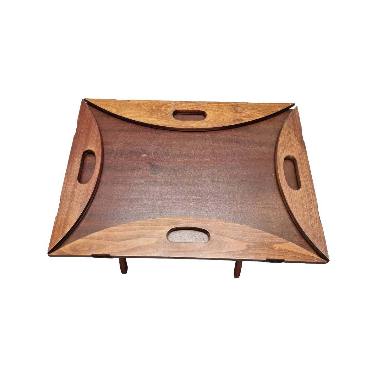 Vintage Mahogany Coffee Table With Tray, 1970s