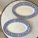 Duo of oval flat terre de fer u&c sarreguemines model "syrah" late nineteenth