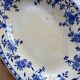 Large oval antique plate, blue and white Dresden porcelain.