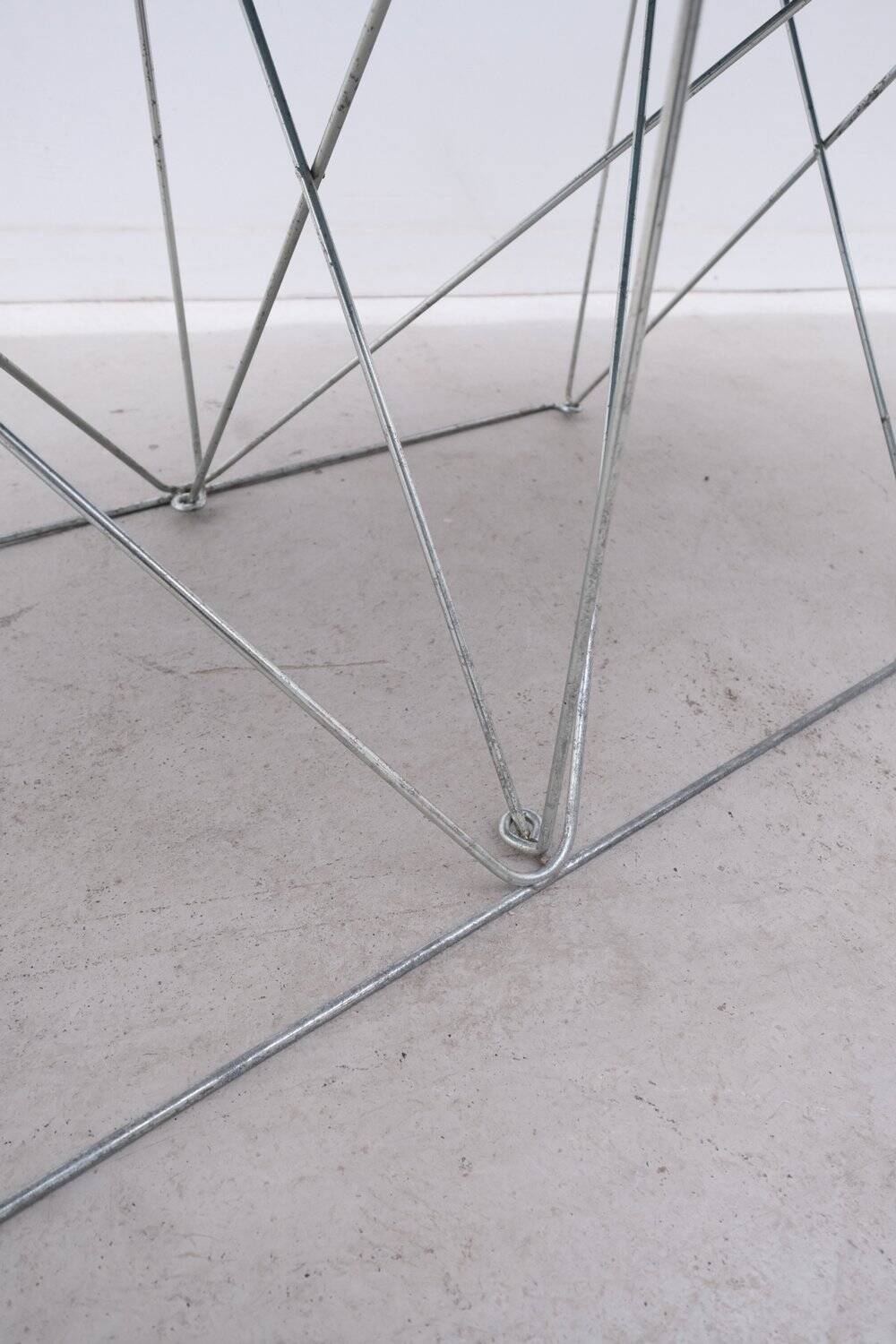 Max Sauze dining table in metal and enameled glass, 1960