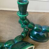 Pair of ceramic candle holders