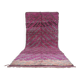 Purple Vintage Moroccan Rug 185 x 437 cm - Large Berber Wool Rug Handmade