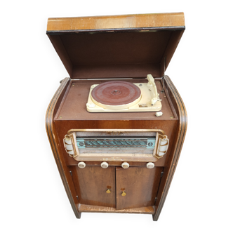 Radio tourne disque années 50