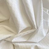 Large damask tablecloth with small squares - 12 place settings - 220x150 cm - cotton