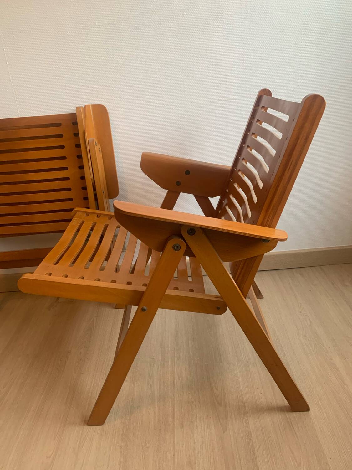 Pair of Rex Niko Kralj Folding Armchairs