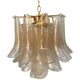 Clear and gold “selle” murano glass chandelier d50