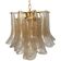 Clear and gold “selle” murano glass chandelier d50