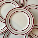 Set of 8 flat plates Gien 50s