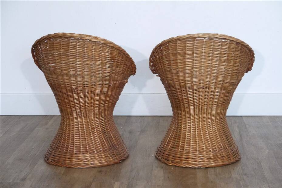 Pair of rattan armchairs by Bengt Ruda 1960