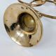 Vintage brass floor chandelier, 3-branch candle holders