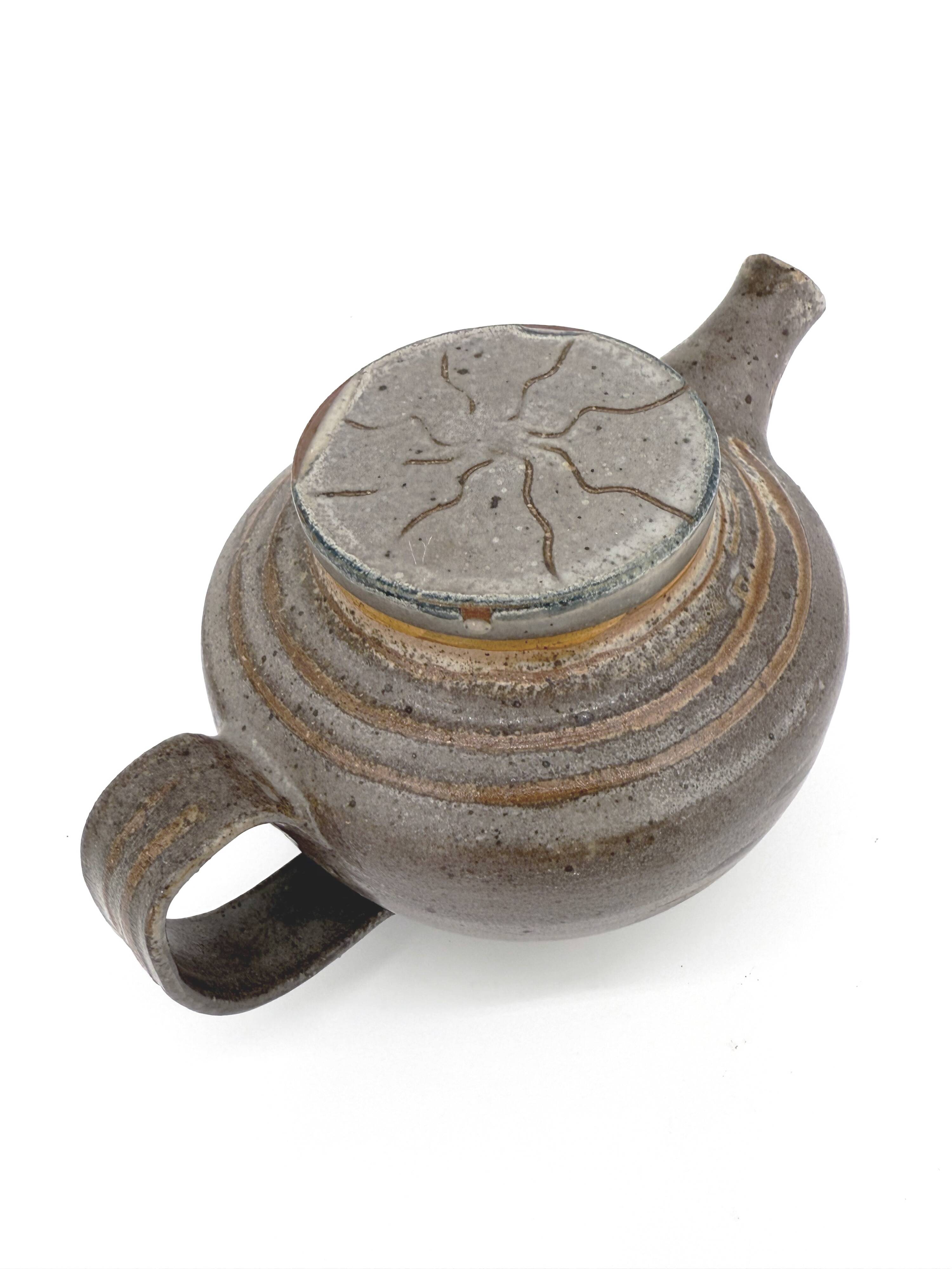 Danish glazed stoneware teapot – Japanese influences, 1960s-70s