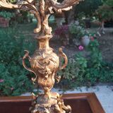 Pair of bronze candelabra nineteenth century