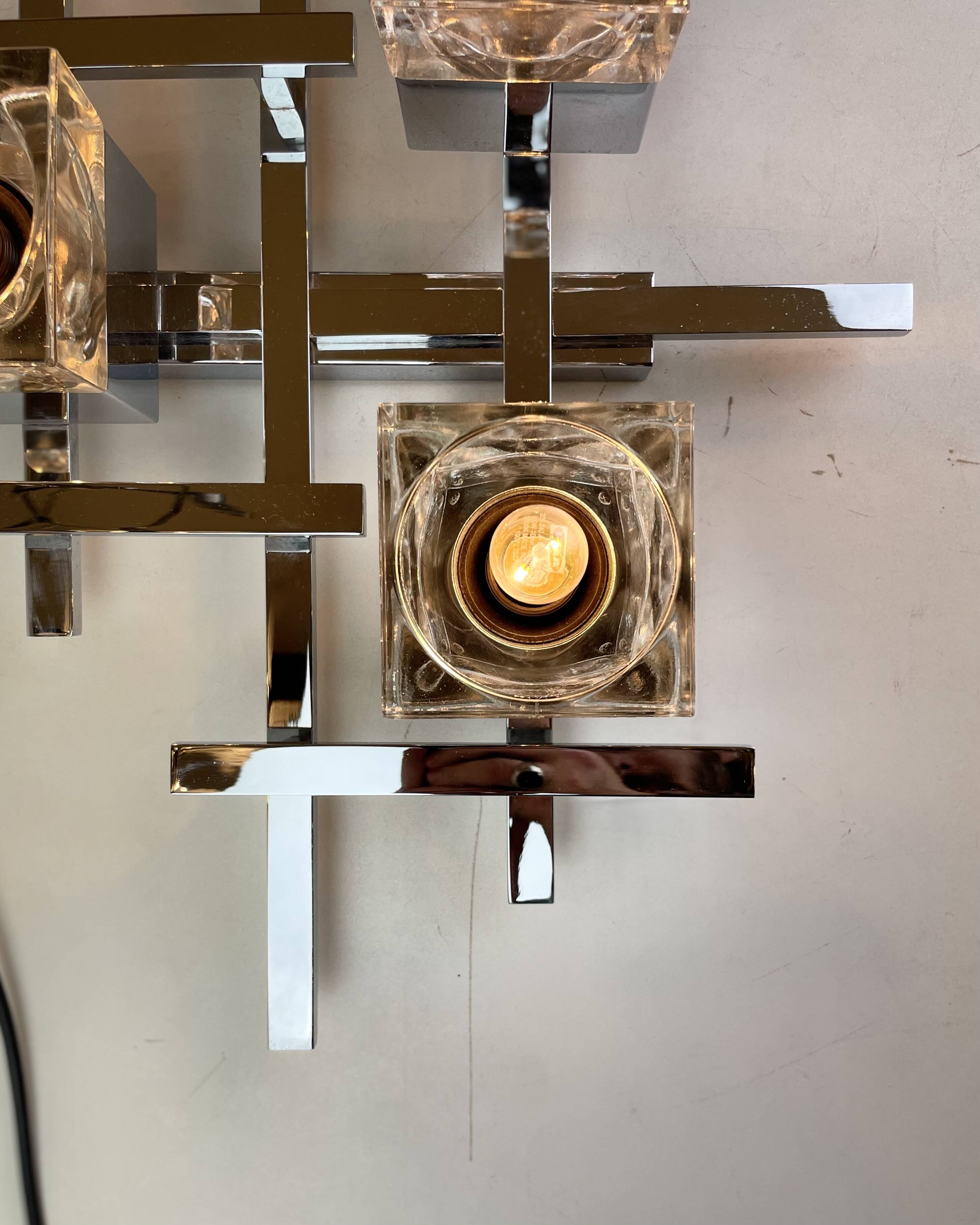 Cubic, Wall Lamp by Gaetano Sciolari, 1970s