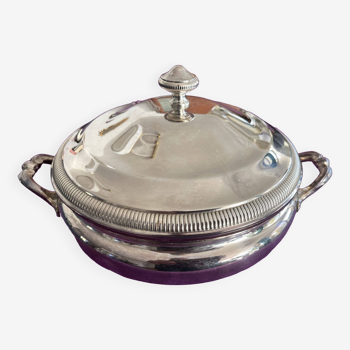 Silver metal tureen