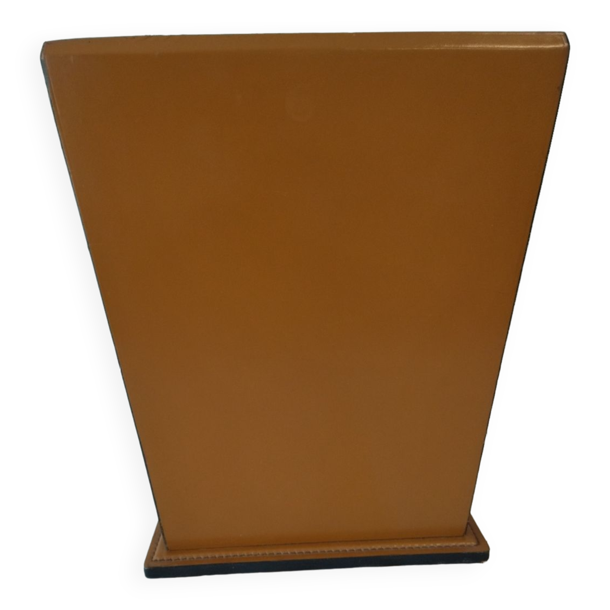 Leather wastebasket
