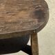 Small stool, oval solid teak accent stool wabi-sabi H26 47x33.