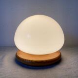 Lampe champignon opaline, années 80