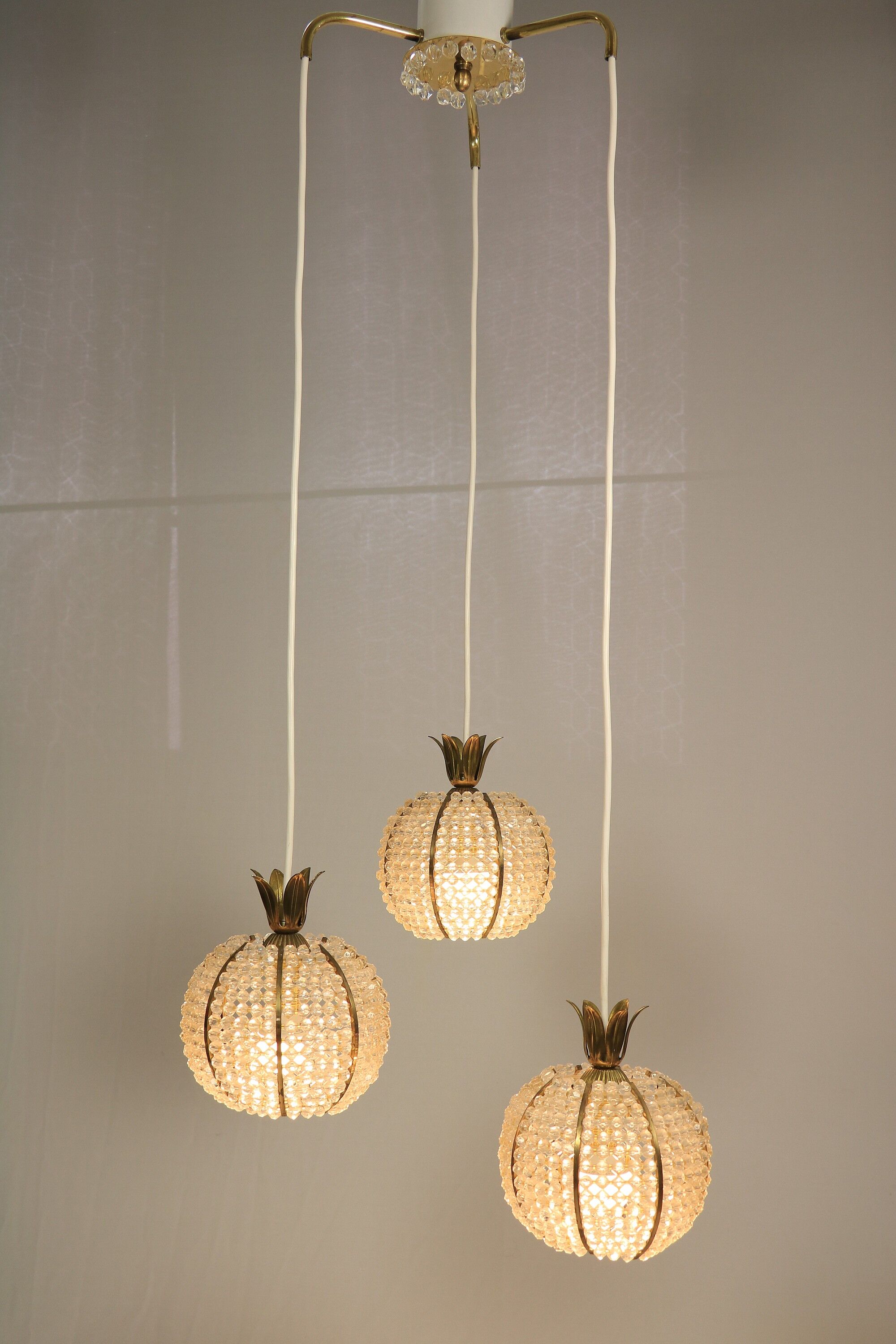 Cascade chandelier by Emil Stejnar for Nikoll, pendant lamp, 1960s