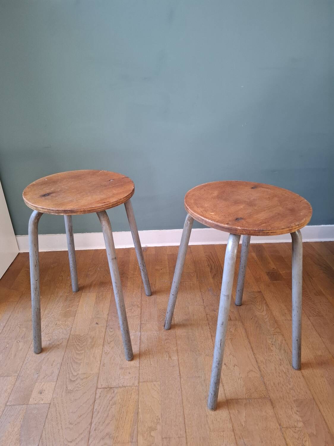 Pair of industrial stools
