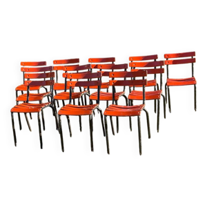 lot de 12 chaises métal