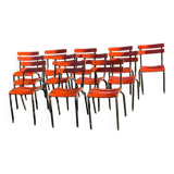 Set of 12 metal chairs