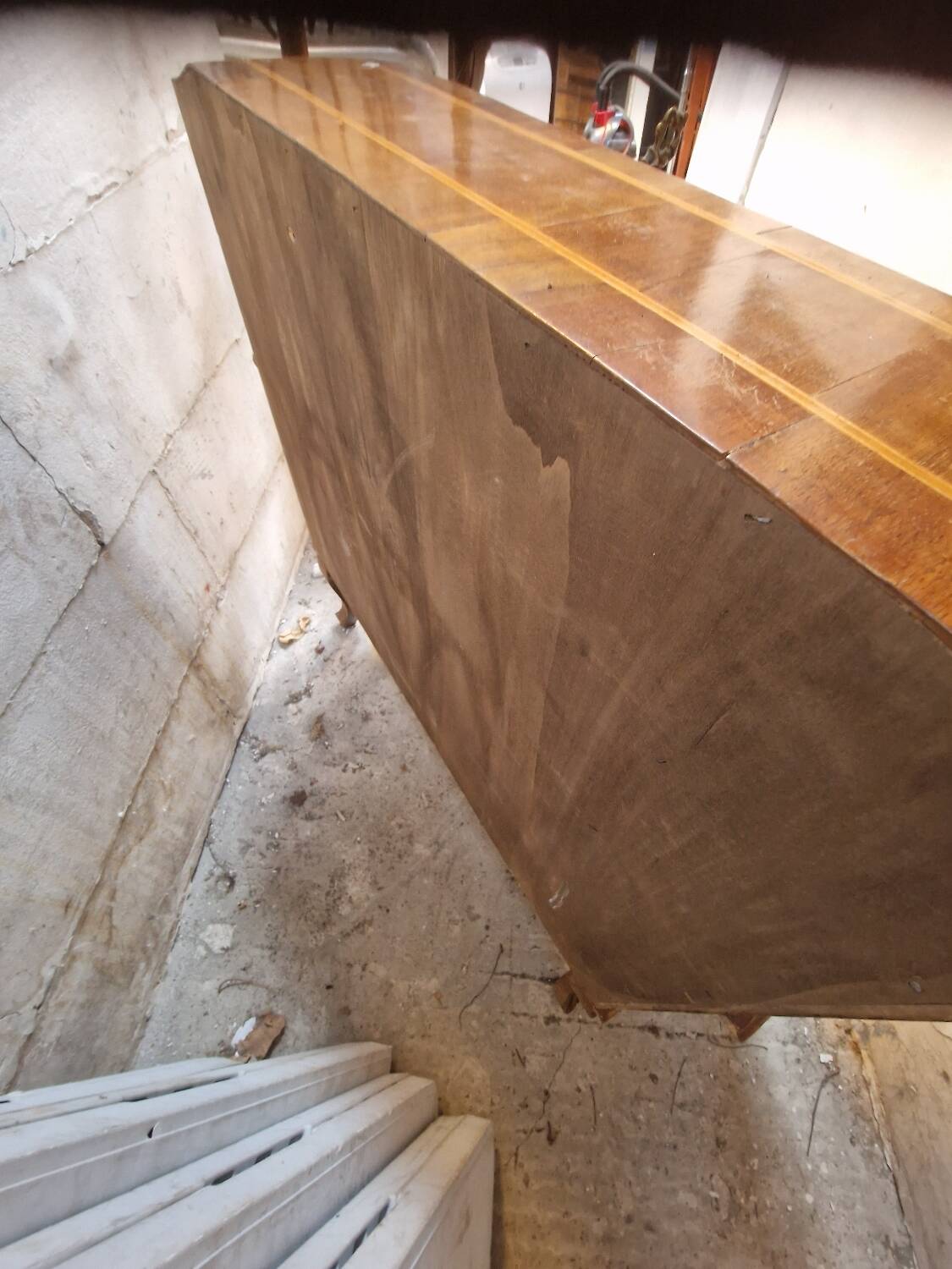 Vintage curved slope secretary