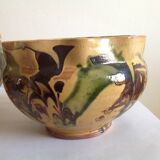 Two glazed terracotta planters