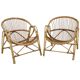 Pair of rattan armchairs, France 1960s