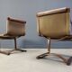 Vintage Asko Pajamies Finland Leather Plywood chairs, set of 6 - 1970s