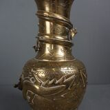 Chinese dragon brass vase, 1920