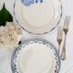 Old flat plates mismatched in earthenware