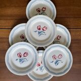 Flat plates Digoin tulips