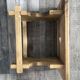 Low rectangular wooden stool