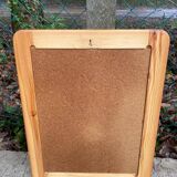 Scandinavian rectangular rounded pine mirror 50x62cm