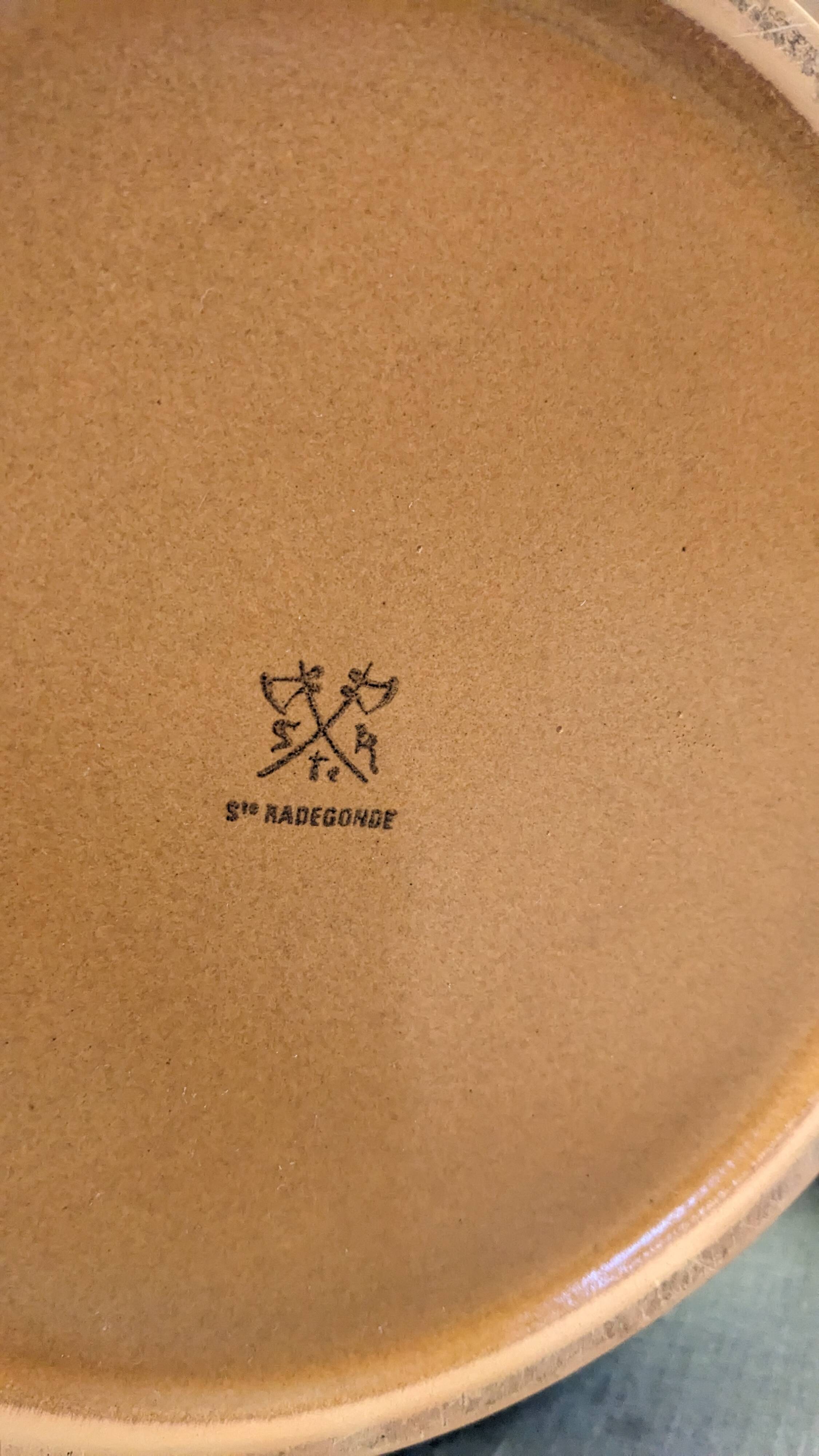 XL living room lamp in glazed ceramic, 70s-80s