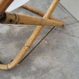 Vintage bamboo deck chair armchair 1950s Italy