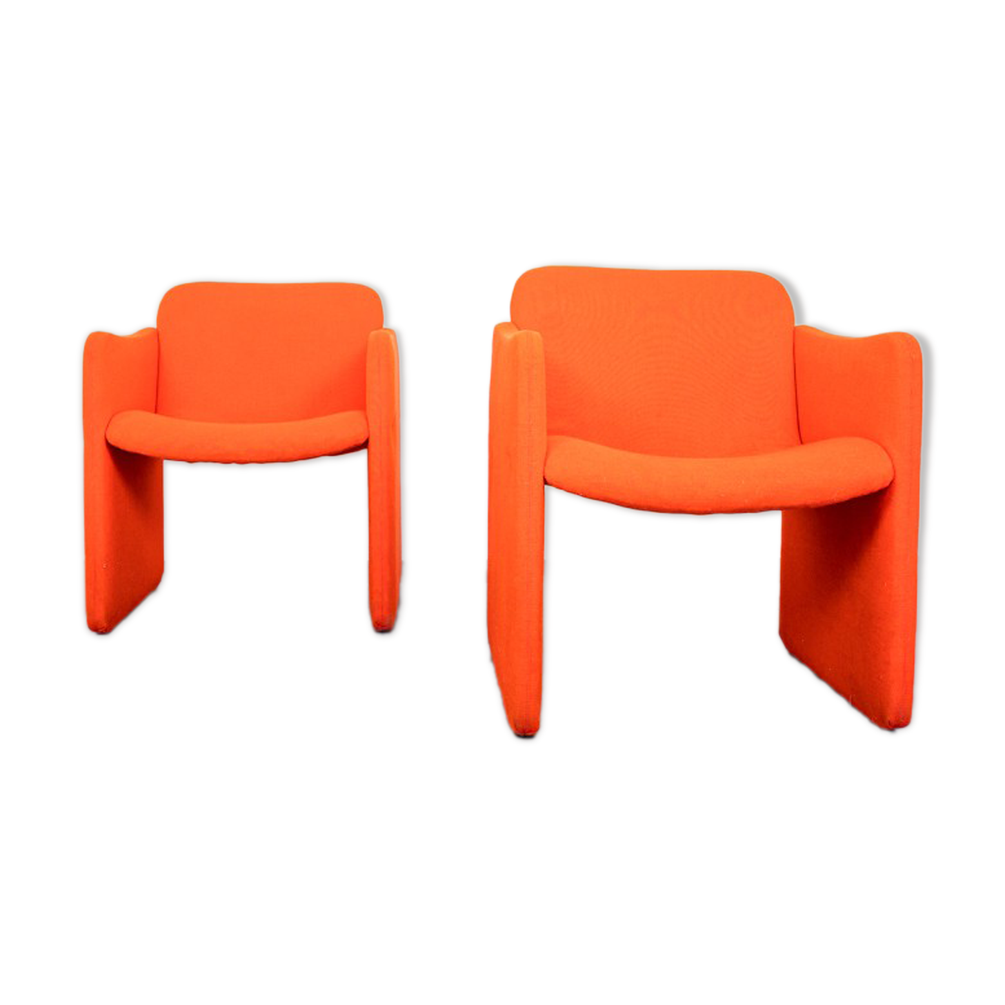 Set 2 armchairs Emmegi Lanetta orange