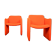 Set 2 armchairs Emmegi Lanetta orange