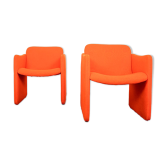 Set 2 armchairs Emmegi Lanetta orange