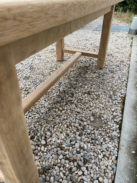 Stripped farmhouse table 180 cm