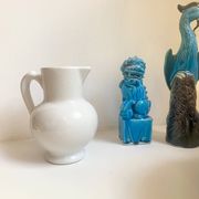 Enamelled earthenware pitcher, Danish style