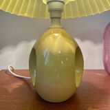 Yellow ceramic lamp organic shape