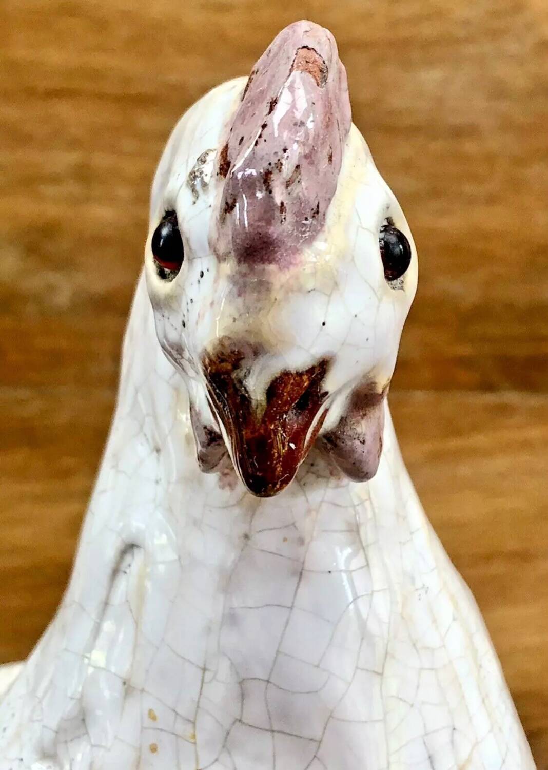 Terracotta hen Bavent XIX sulphide eyes