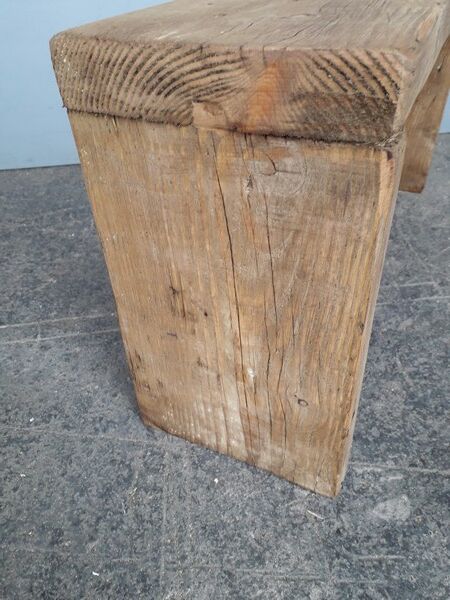 Former vintage bench period 1960 solid wood