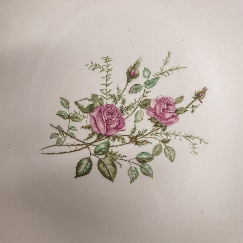 Plate gien pompadour fleuries