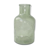 Vintage bottle in green bubbled glass