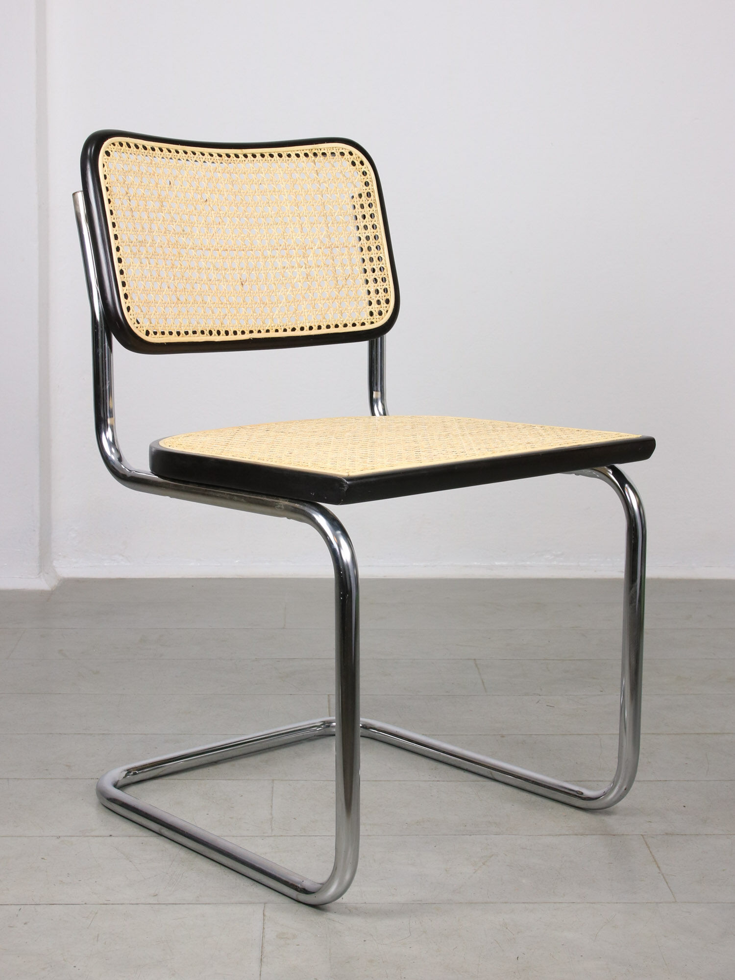 Vintage black B32 Cesca chair by Marcel Breuer, 80s